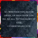 1 Corinthians 10:31