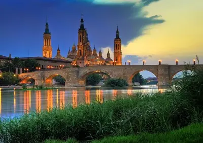 Basilica Del Pilar-Sunset.Jpg