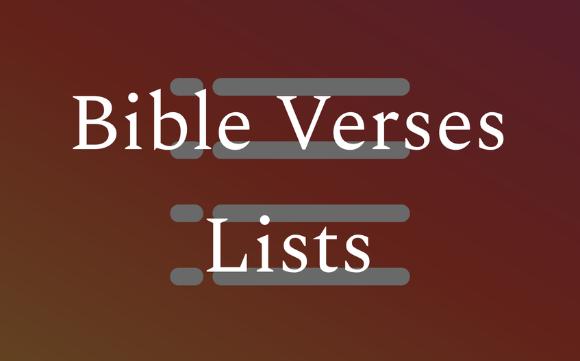 bible verses lists